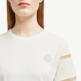 Silk Trim Cotton T-Shirt