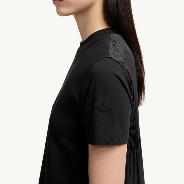 Pleated Back Cotton T-Shirt