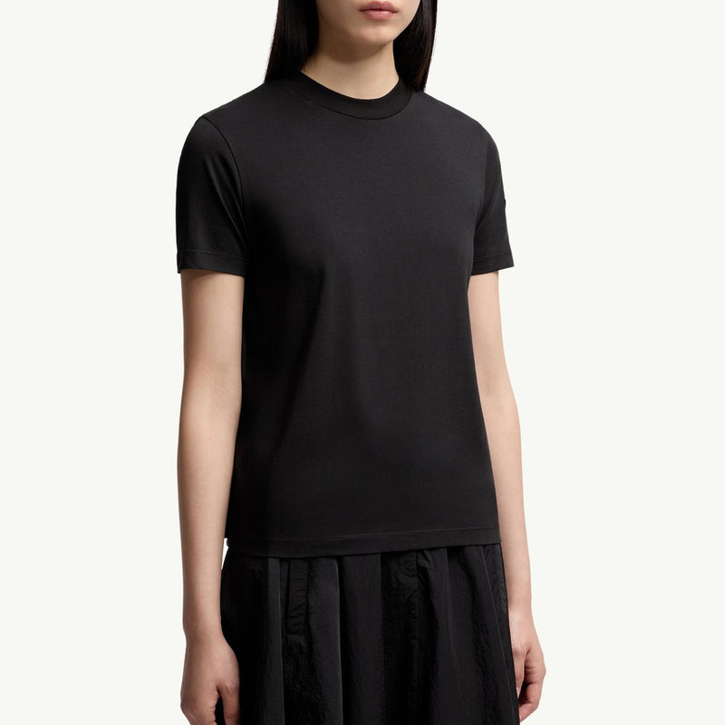 Pleated Back Cotton T-Shirt