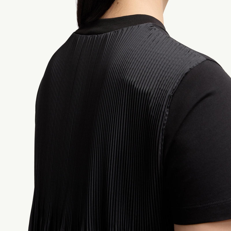 Pleated Back Cotton T-Shirt