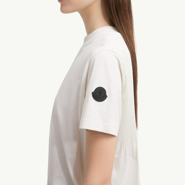 Pleated Back Cotton T-Shirt