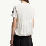 Pleated Back Cotton T-Shirt