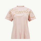 Embroidered Cursive Logo Cotton T-Shirt