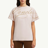 Embroidered Cursive Logo Cotton T-Shirt