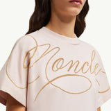 Embroidered Cursive Logo Cotton T-Shirt