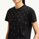 Beaded Cotton T-Shirt
