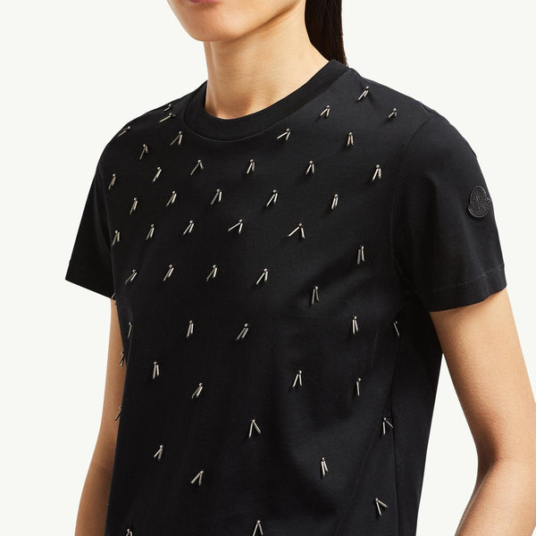 Beaded Cotton T-Shirt