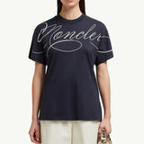 Embroidered Cursive Logo Cotton T-Shirt