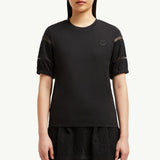 Silk Trim Cotton T-Shirt