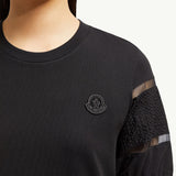 Silk Trim Cotton T-Shirt
