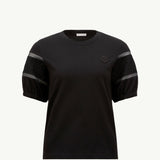 Silk Trim Cotton T-Shirt