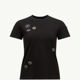 Crystal Flowers Cotton T-Shirt