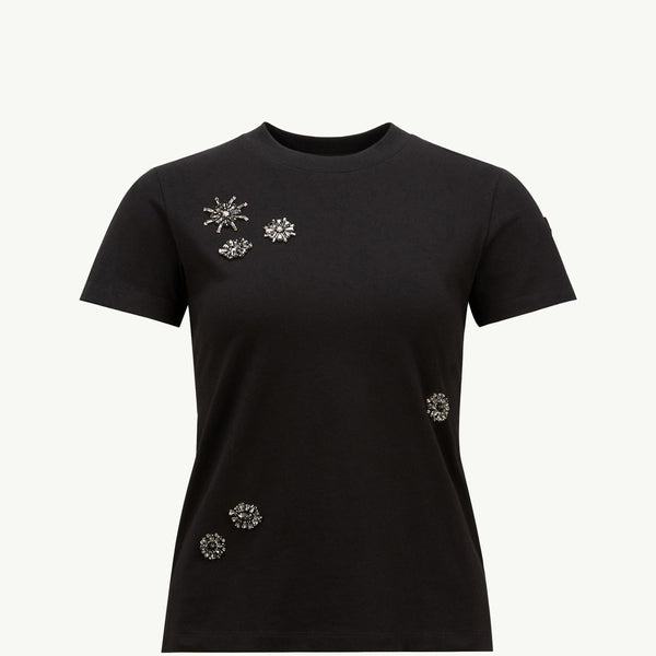 Crystal Flowers Cotton T-Shirt