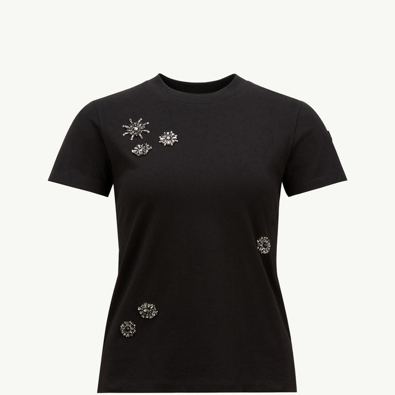 Crystal Flowers Cotton T-Shirt