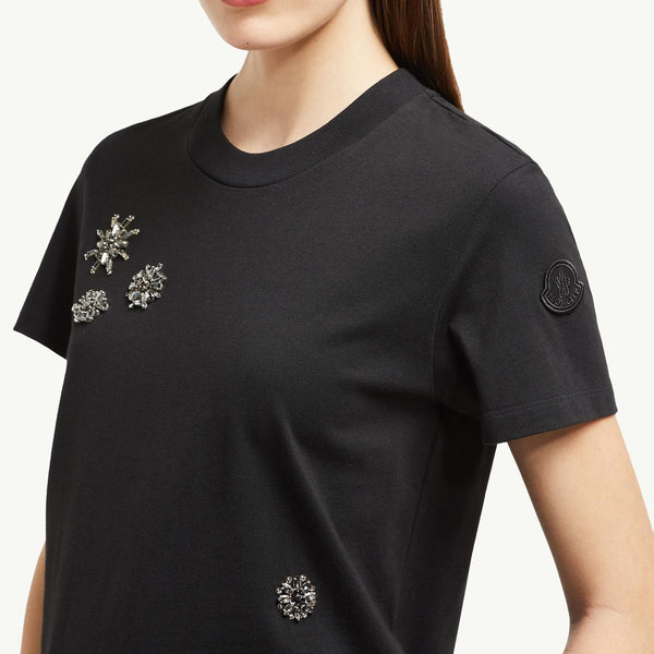 Crystal Flowers Cotton T-Shirt