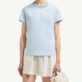 Crochet Accent Cotton T-Shirt