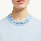 Crochet Accent Cotton T-Shirt