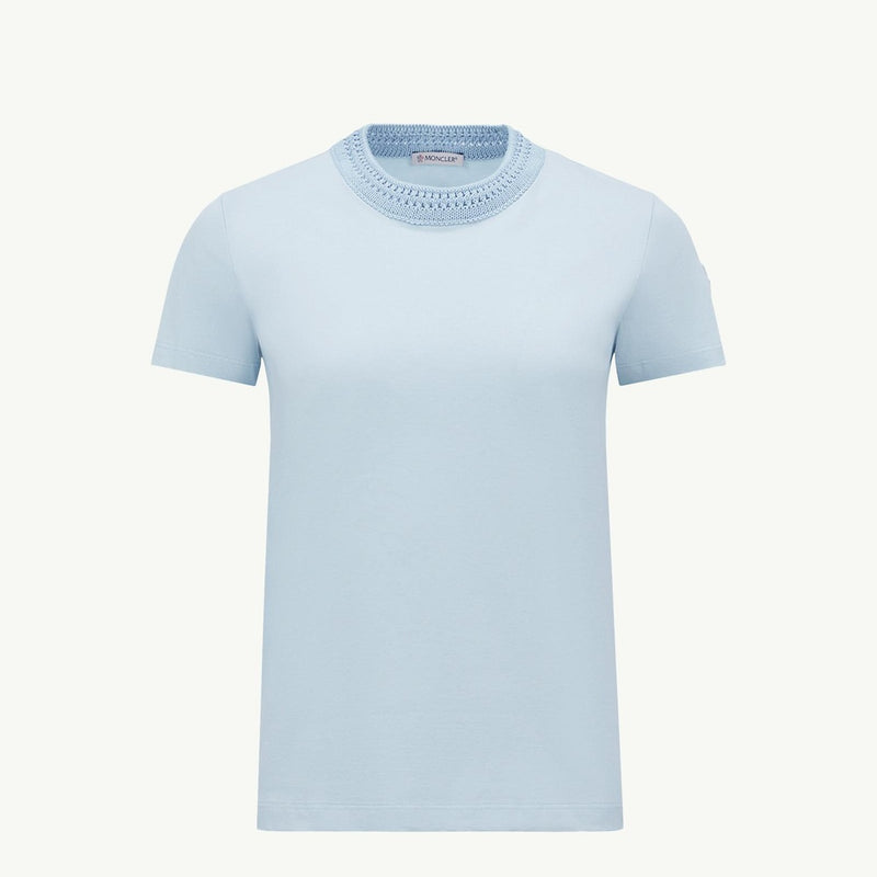 Crochet Accent Cotton T-Shirt