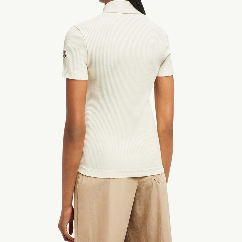Hand-Beaded Cotton Blend Polo Shirt