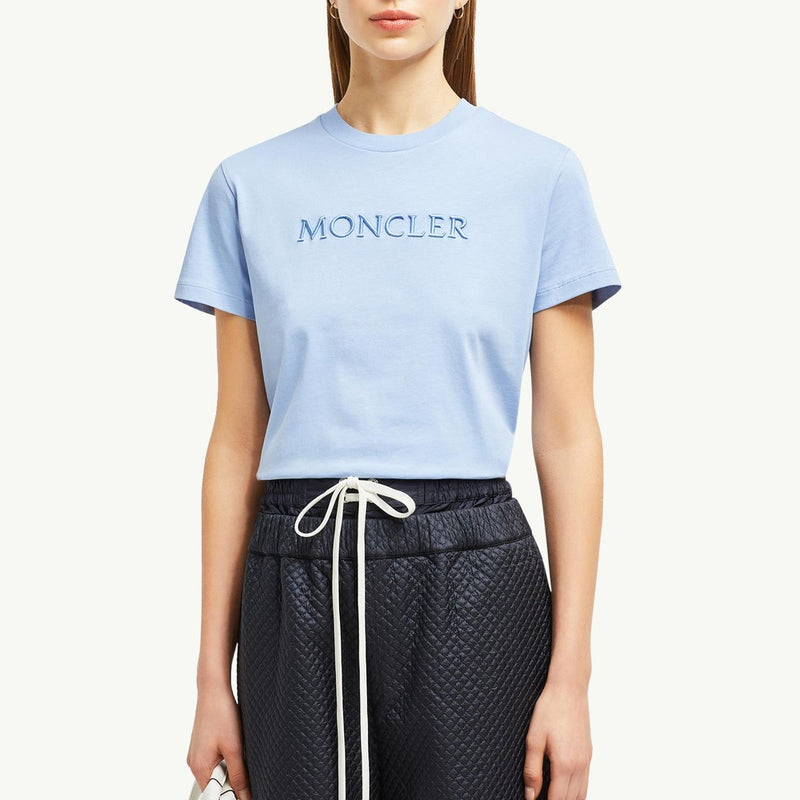 Embroidered Tonal Logo Cotton T-Shirt