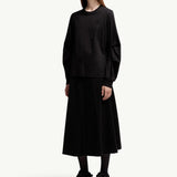 Cotton Pleated Sleeve T-Shirt