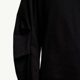 Cotton Pleated Sleeve T-Shirt