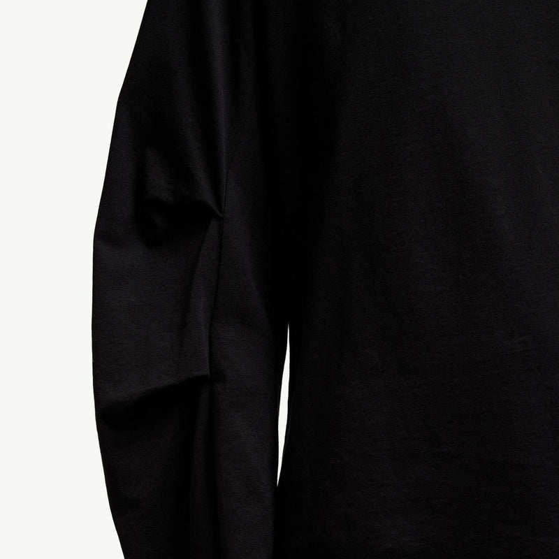 Cotton Pleated Sleeve T-Shirt