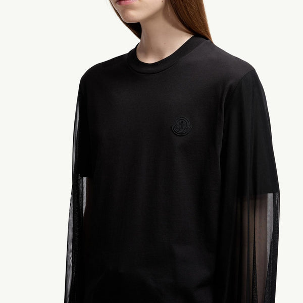 Tulle Long Sleeve Top
