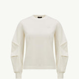 Cotton Pleated Sleeve T-Shirt
