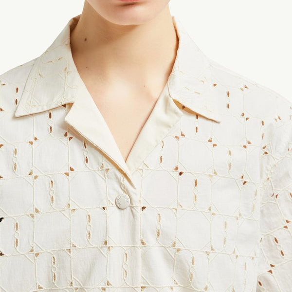 Broderie Anglaise Short Sleeve Shirt