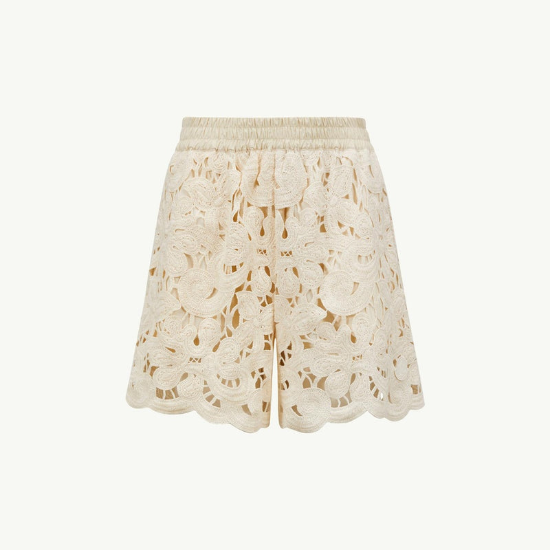 Floral Macramé Short Sleeve Shirt