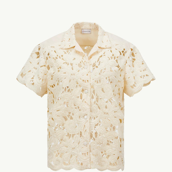 Floral Macramé Short Sleeve Shirt