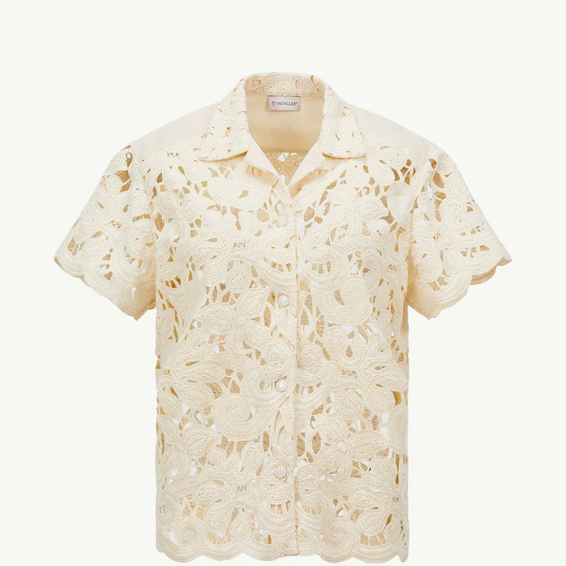Floral Macramé Short Sleeve Shirt