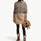 Check Wool Blend Long Sleeve Shirt