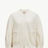 2-in-1 Bouclé Zip-Up Cardigan