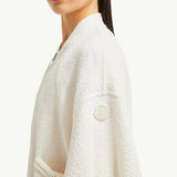 2-in-1 Bouclé Zip-Up Cardigan