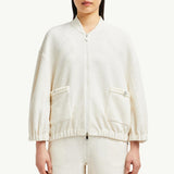 2-in-1 Bouclé Zip-Up Cardigan