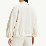 2-in-1 Bouclé Zip-Up Cardigan