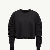 Cotton Pleated Sweatshirt