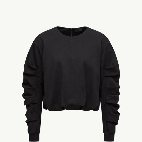 Cotton Pleated Sweatshirt