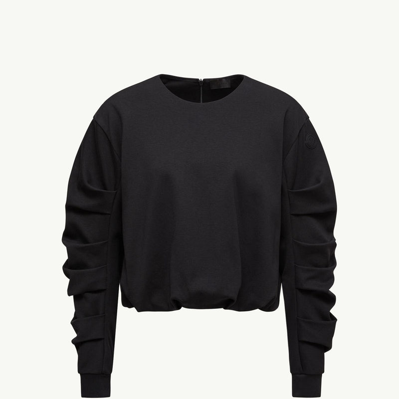 Cotton Pleated Sweatshirt