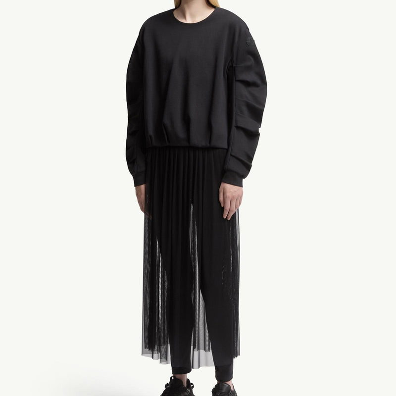 Cotton Pleated Sweatshirt