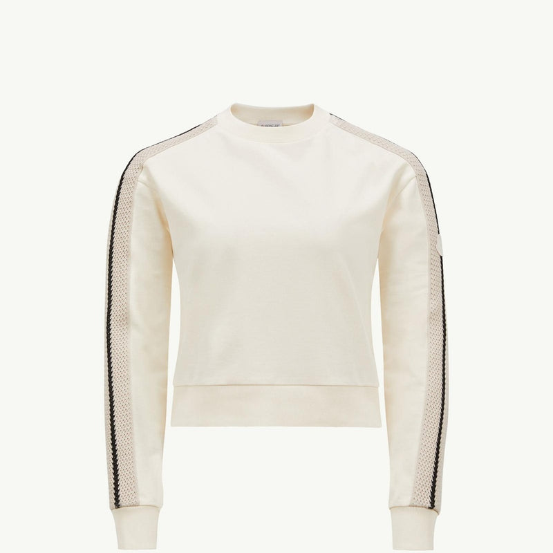 Crochet Accent Cotton Sweatshirt