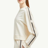 Crochet Accent Cotton Sweatshirt