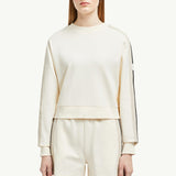 Crochet Accent Cotton Sweatshirt