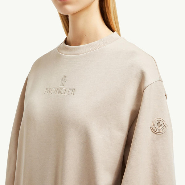 Pleated Sleeve Cotton Sweatshirt
