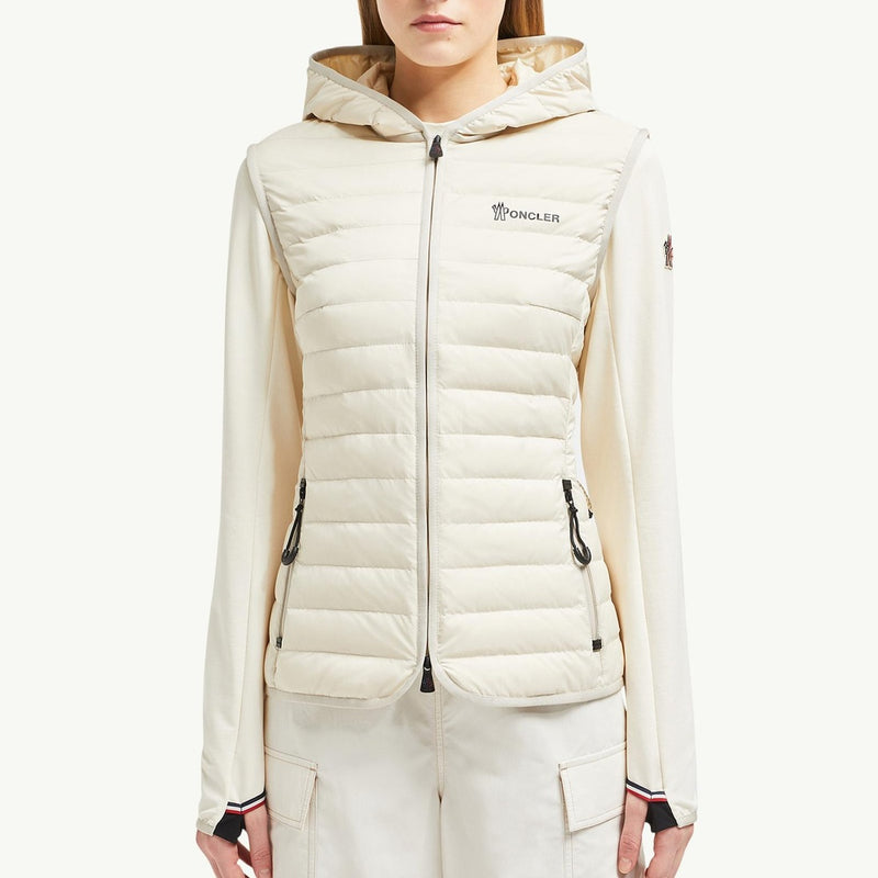 Padded Zip-Up Cotton Hoodie