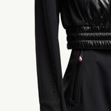 Padded Zip-Up Jersey Cardigan