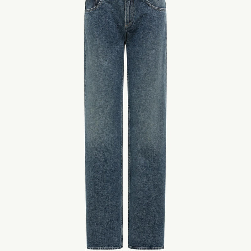 Straight Leg Bleached Jeans