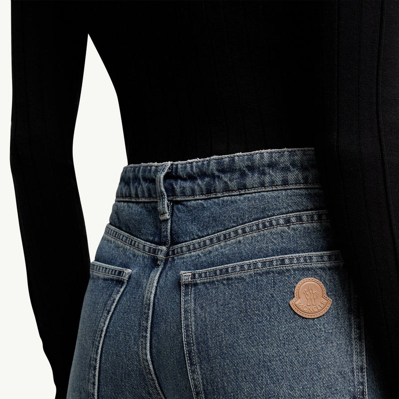 Straight Leg Bleached Jeans